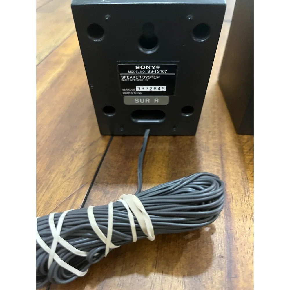 Sony SS-TS107 Speaker System Pair Black Good Wired Home Theater Surround